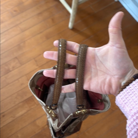 Coach Signature Beige and Brown Tote Bag - Picture 2 of 5